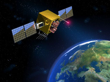 GPS Satellite Orbiting the Earth